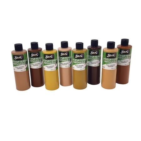 Chroma Acrylics Chroma Acrylics 1592699 Washable Versatemp Multicultural Tempera Paint; Set of 8 1592699